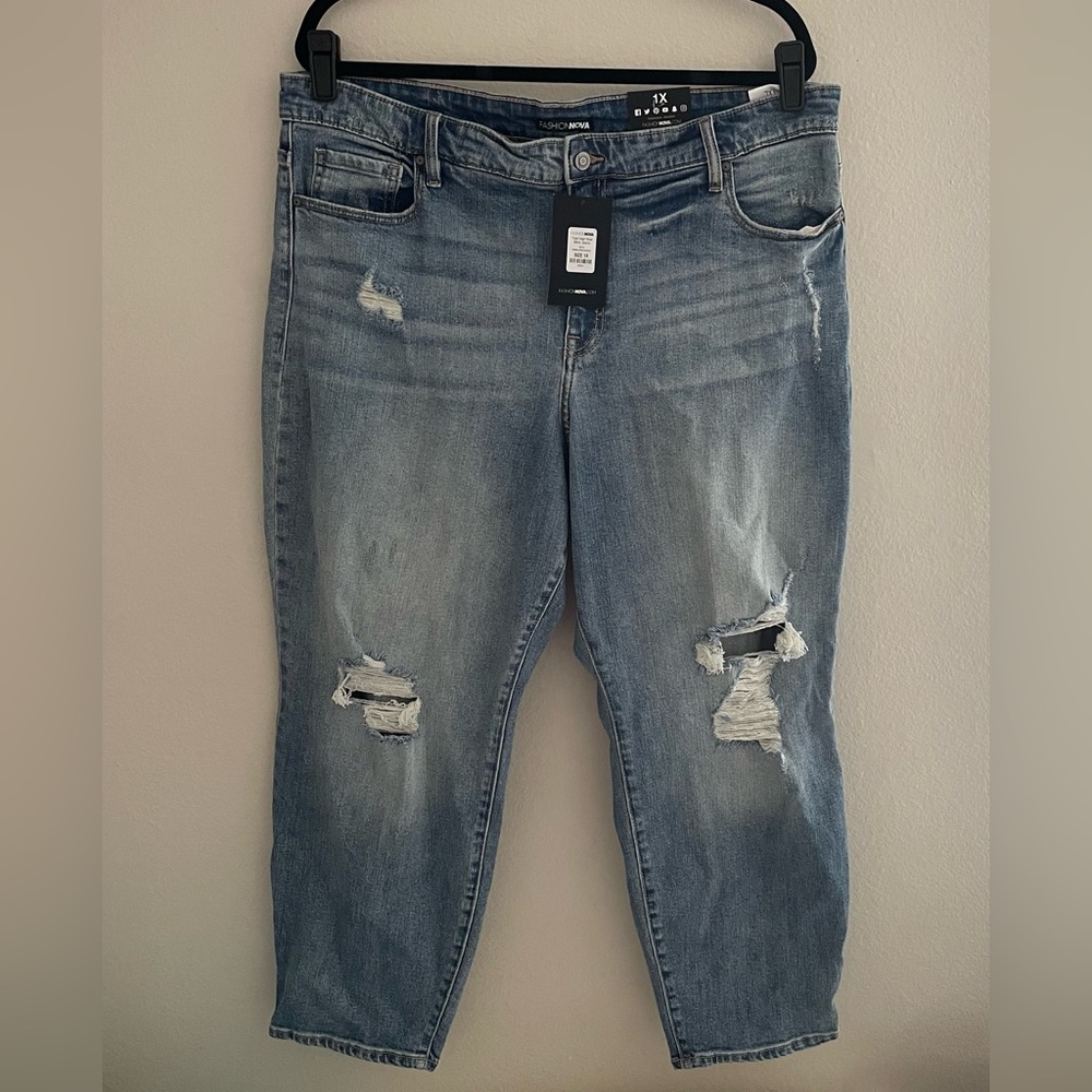 Plus High Rise Mom Jeans
